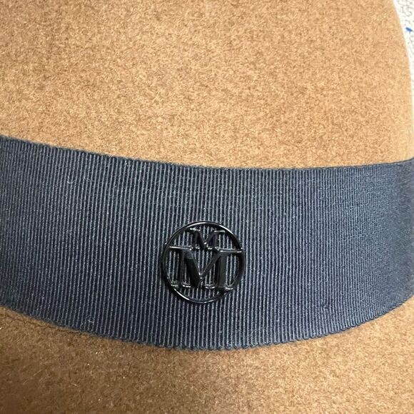 Maison Michel Paris felt brown fedora hat.  Size Sm main image 6